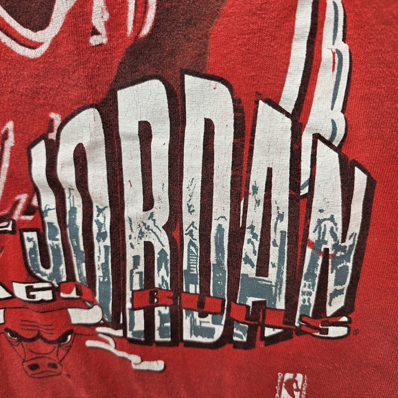 VINTAGE SALEM JORDAN CHICAGO BULLS NBA T-SHIRT 1991 MADE IN USA SIZE L. - Picture 9 of 16